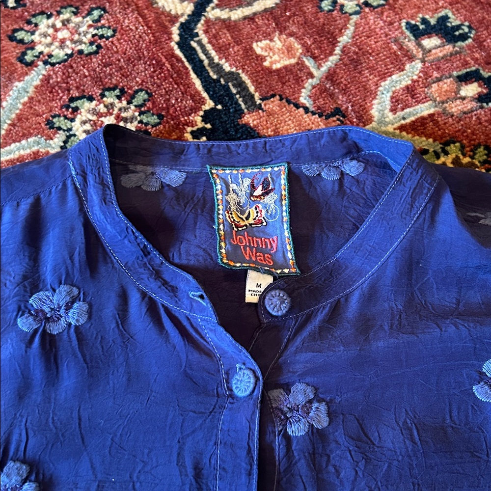 Johnny Was Floral Embroidered Tunic